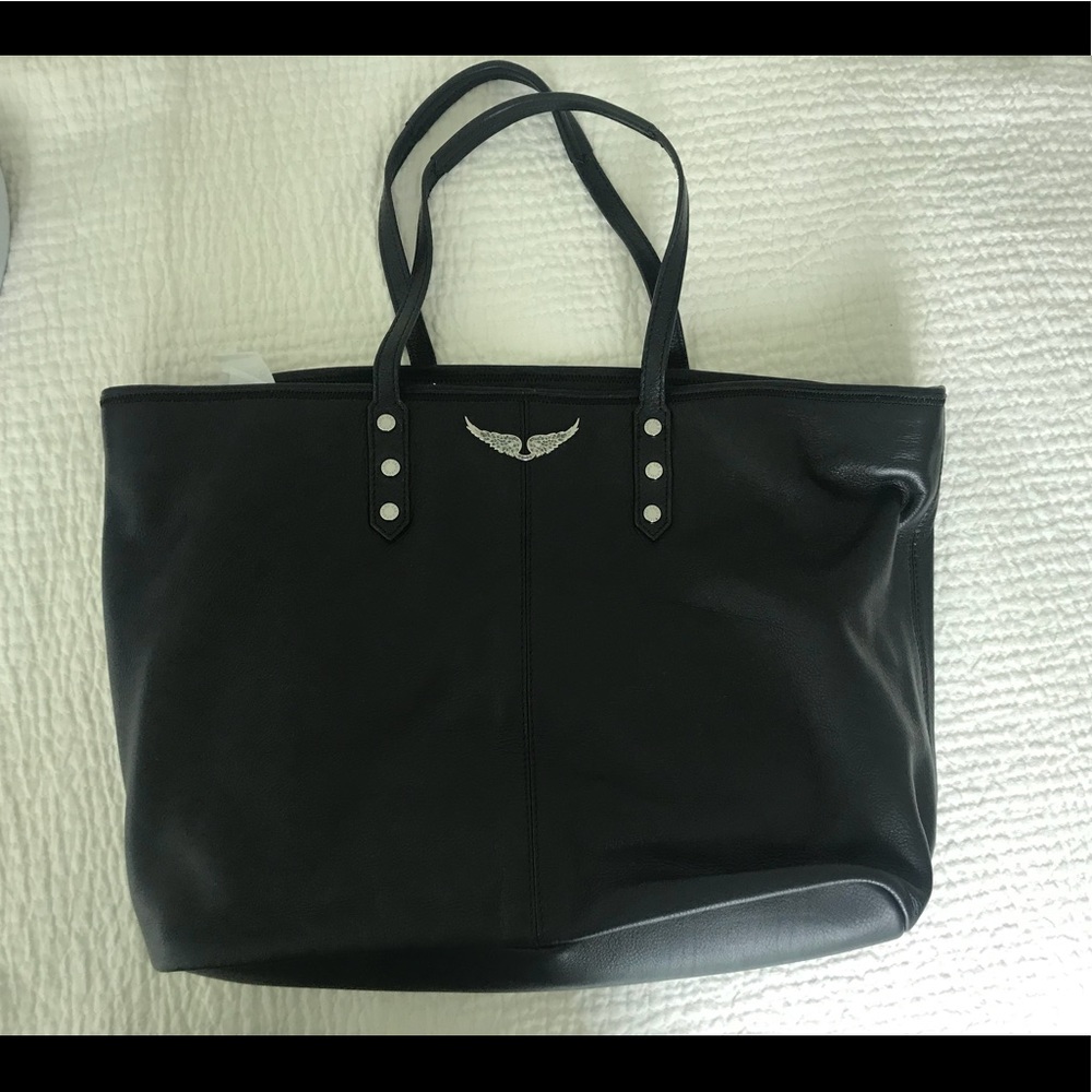 ZADIG AND VOLTAIRE NEW BLACK LEATHER TOTE